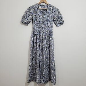 Laura Ashley Vintage Floral Print Midi Dress
